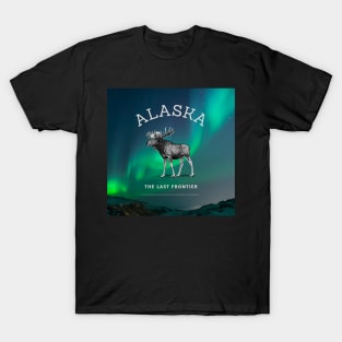 Northern Lights Alaska Moose T-Shirt